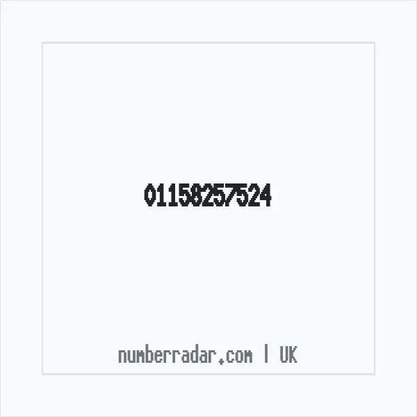 Reverse number check for +44 115 825 7524 — who called me?