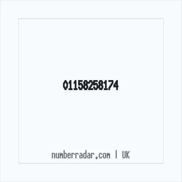 Reverse number check for +44 115 825 8174 — who called me?