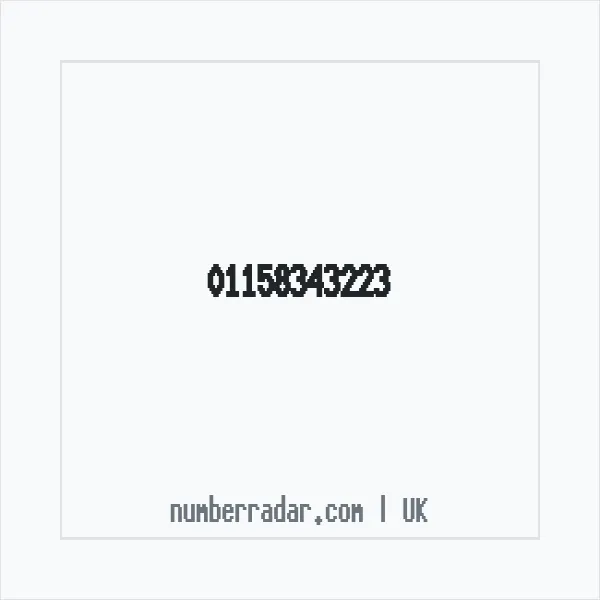 Reverse number check for +44 115 834 3223 — who called me?