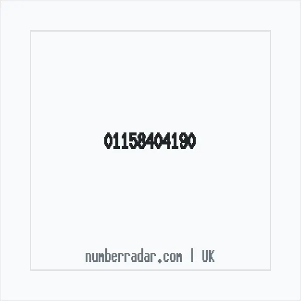 Reverse number check for +44 115 840 4190 — who called me?