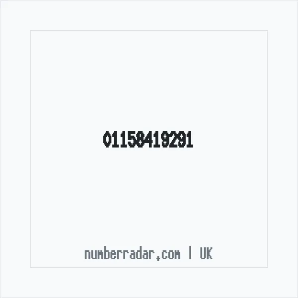 Reverse number check for +44 115 841 9291 — who called me?
