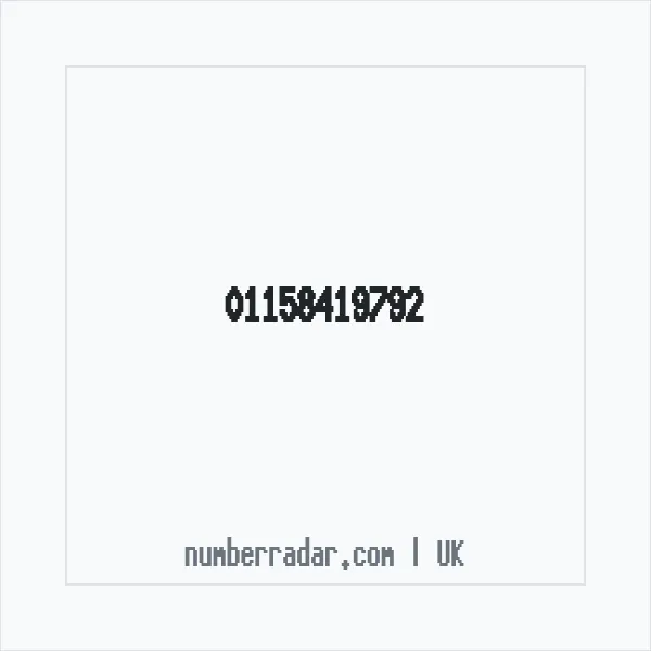 Reverse number check for +44 115 841 9792 — who called me?