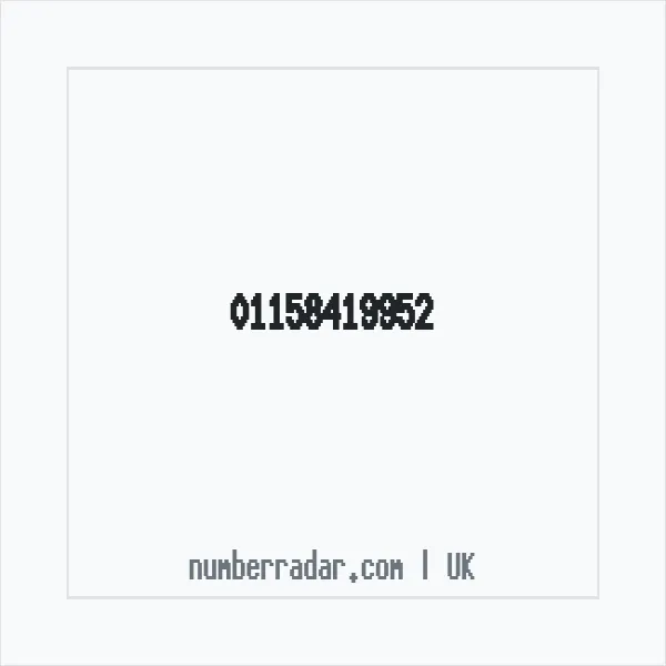 Reverse number check for +44 115 841 9952 — who called me?