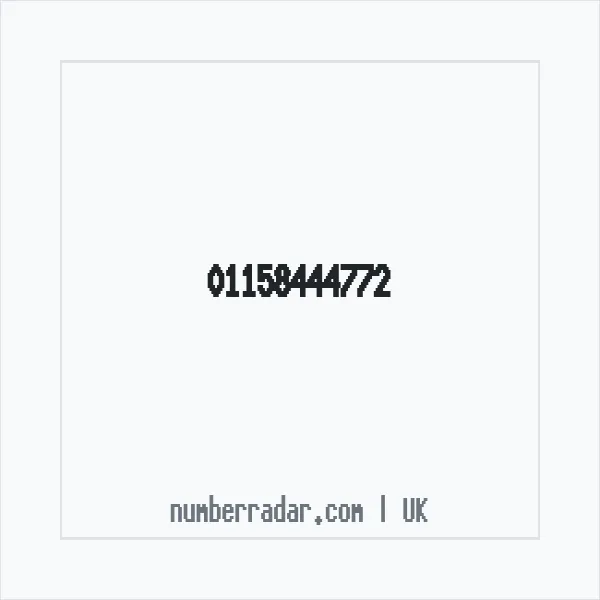 Reverse number check for +44 115 844 4772 — who called me?