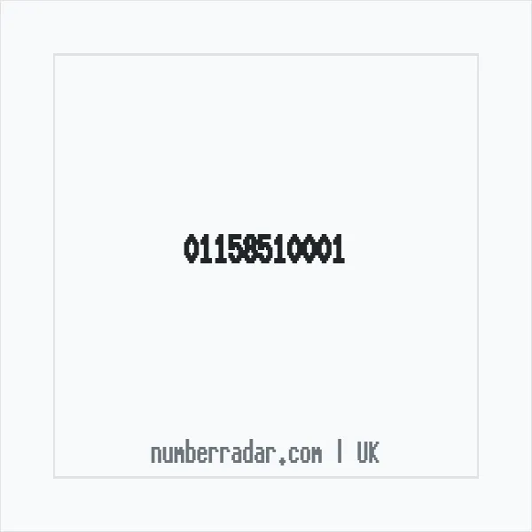Reverse number check for +44 115 851 0001 — who called me?