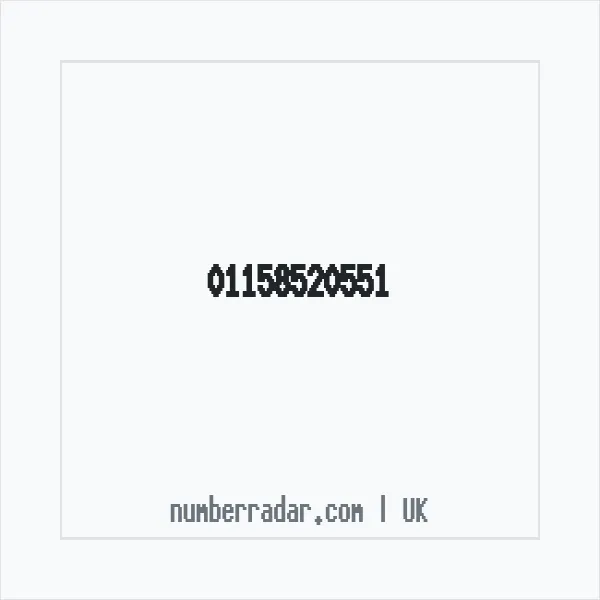 Reverse number check for +44 115 852 0551 — who called me?