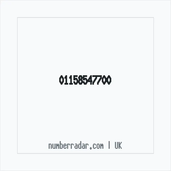 Reverse number check for +44 115 854 7700 — who called me?