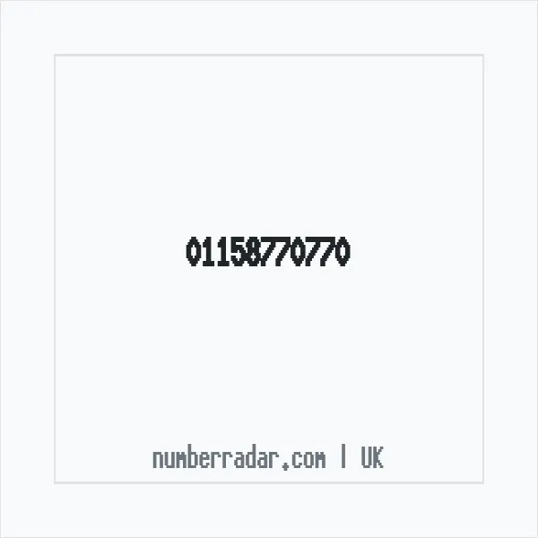 Reverse number check for +44 115 877 0770 — who called me?