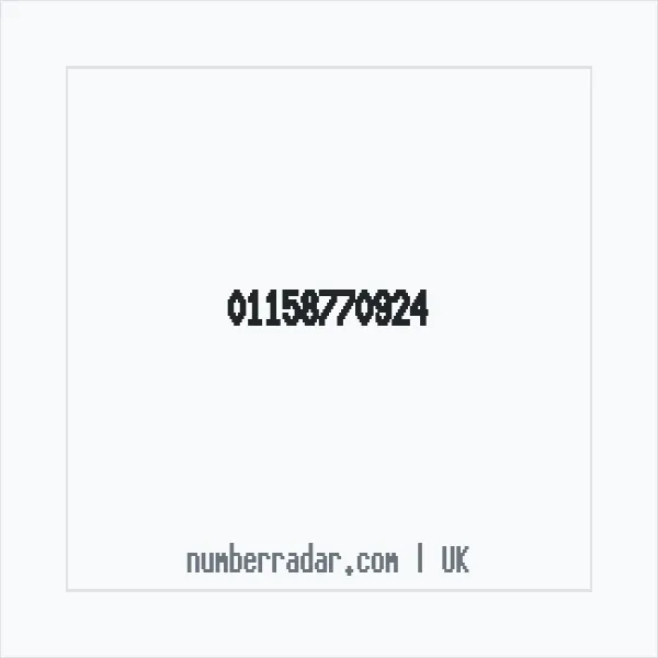 Reverse number check for +44 115 877 0924 — who called me?