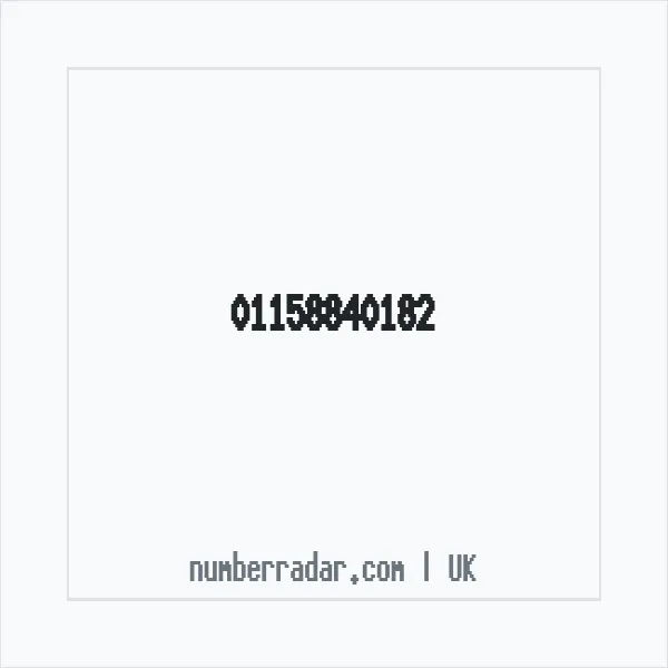 Reverse number check for +44 115 884 0182 — who called me?