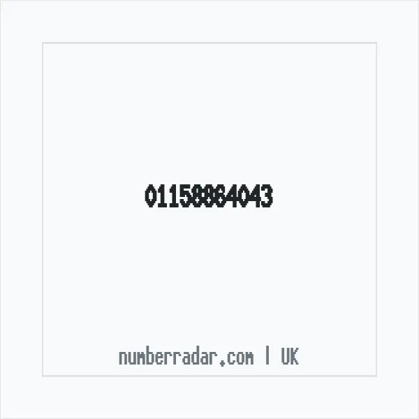 Reverse number check for +44 115 886 4043 — who called me?