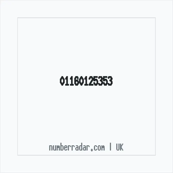 Reverse number check for +44 116 012 5353 — who called me?