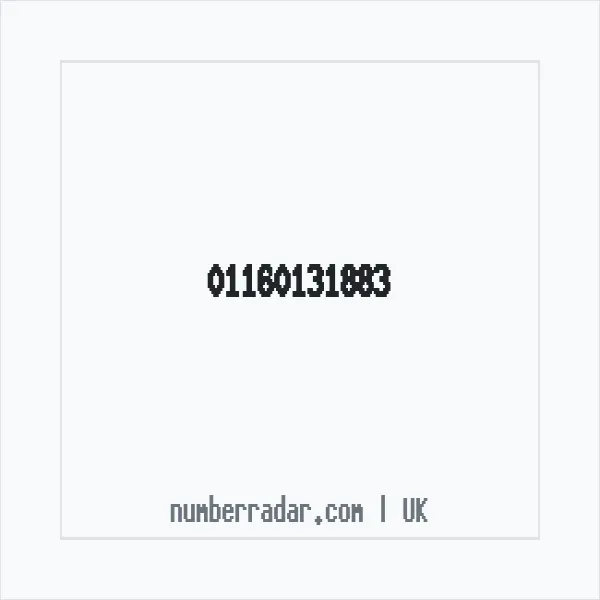 Reverse number check for +44 116 013 1883 — who called me?