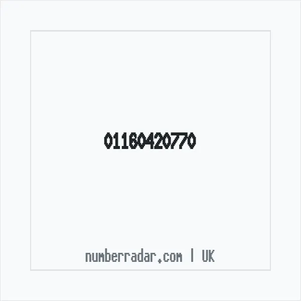 Reverse number check for +44 116 042 0770 — who called me?