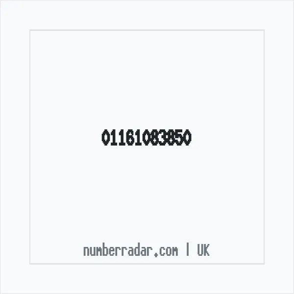 Reverse number check for +44 116 108 3850 — who called me?