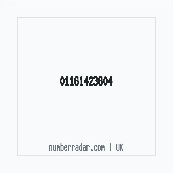 Reverse number check for +44 116 142 3604 — who called me?