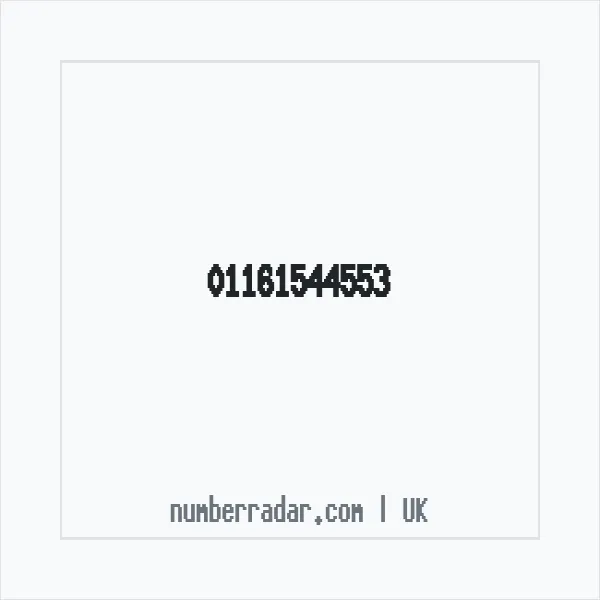 Reverse number check for +44 116 154 4553 — who called me?