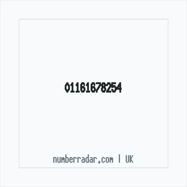 Reverse number check for +44 116 167 8254 — who called me?