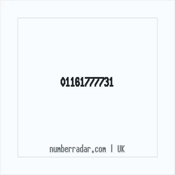 Reverse number check for +44 116 177 7731 — who called me?