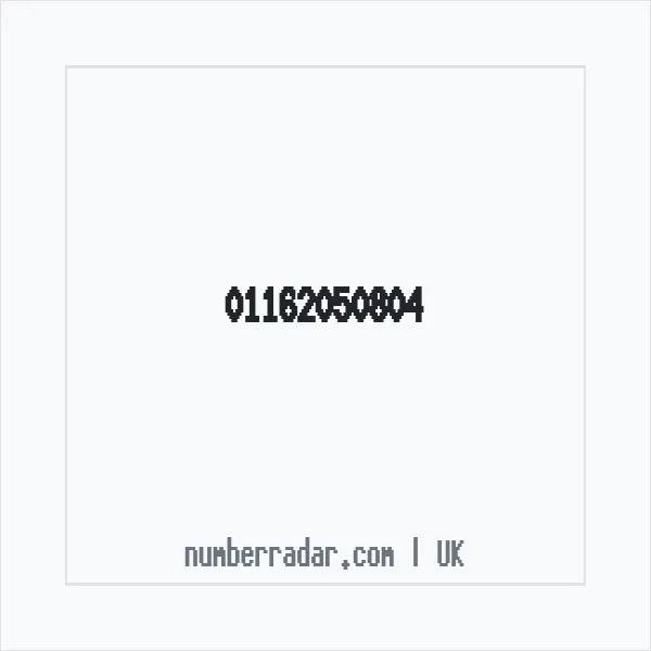 Reverse number check for +44 116 205 0804 — who called me?
