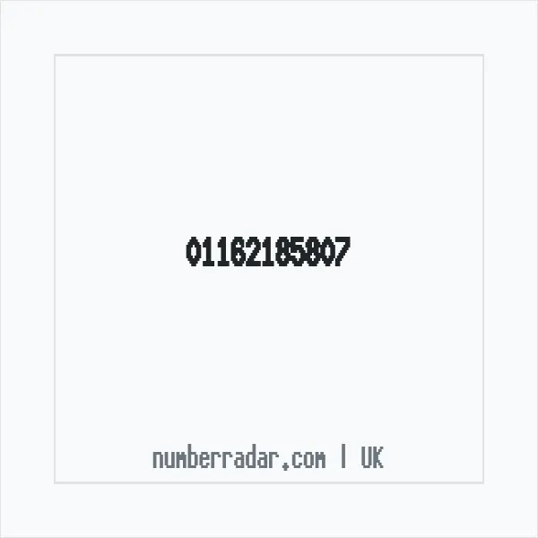 Reverse number check for +44 116 218 5807 — who called me?