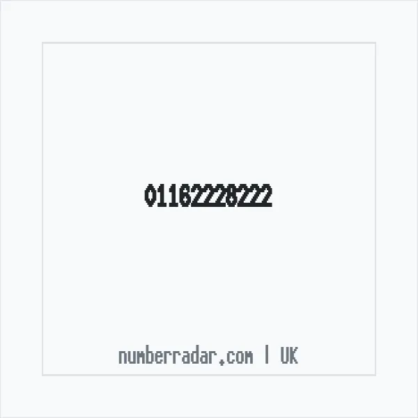Reverse number check for +44 116 222 8222 — who called me?