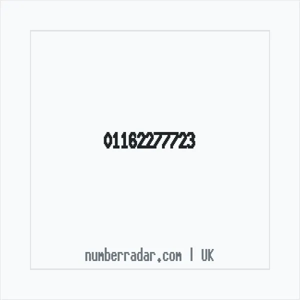 Reverse number check for +44 116 227 7723 — who called me?