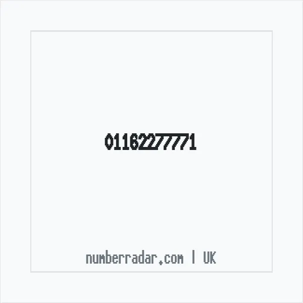 Reverse number check for +44 116 227 7771 — who called me?