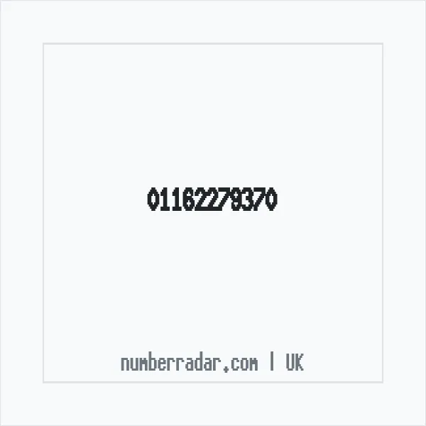 Reverse number check for +44 116 227 9370 — who called me?