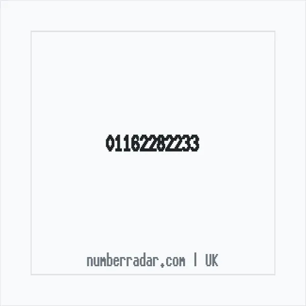 Reverse number check for +44 116 228 2233 — who called me?