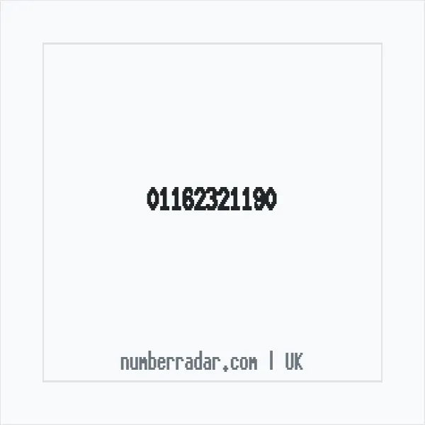 Reverse number check for +44 116 232 1190 — who called me?