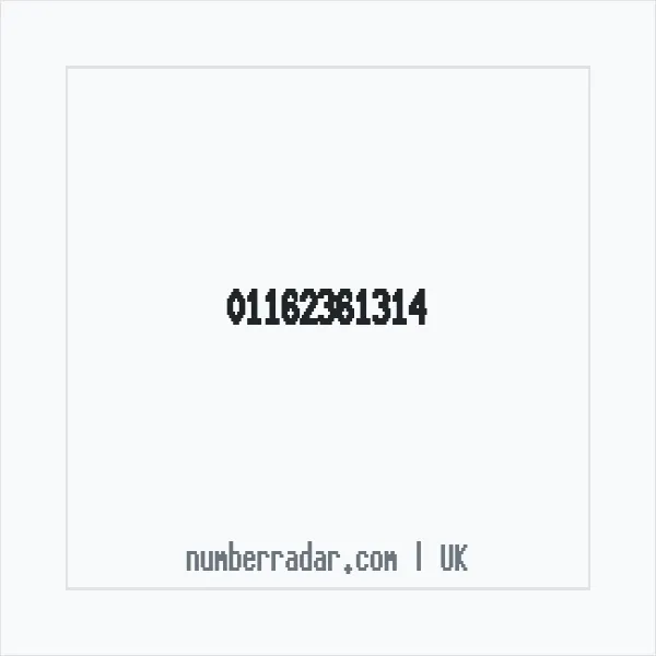 Reverse number check for +44 116 236 1314 — who called me?