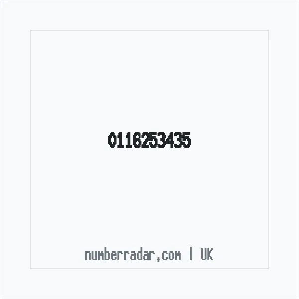 Reverse number check for +44 116253435 — who called me?