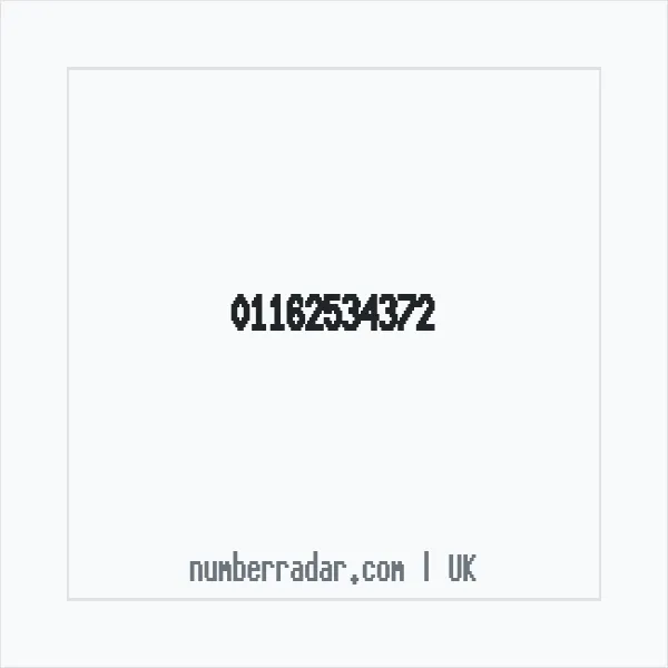 Reverse number check for +44 116 253 4372 — who called me?