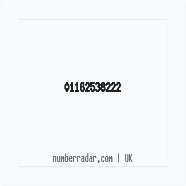 Reverse number check for +44 116 253 8222 — who called me?
