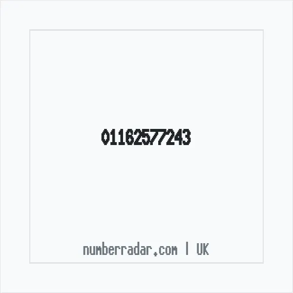Reverse number check for +44 116 257 7243 — who called me?