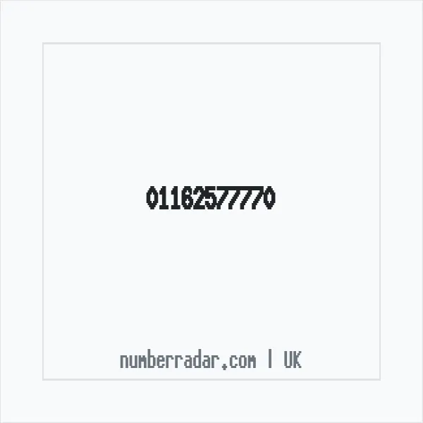 Reverse number check for +44 116 257 7770 — who called me?