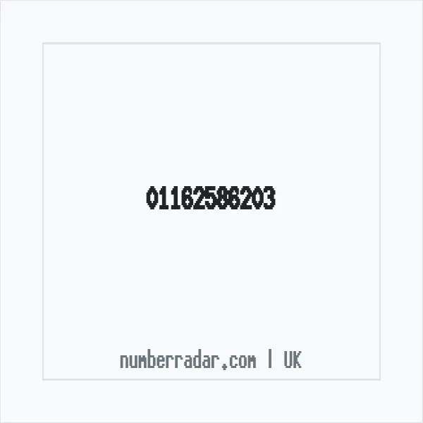 Reverse number check for +44 116 258 6203 — who called me?