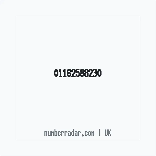 Reverse number check for +44 116 258 8230 — who called me?