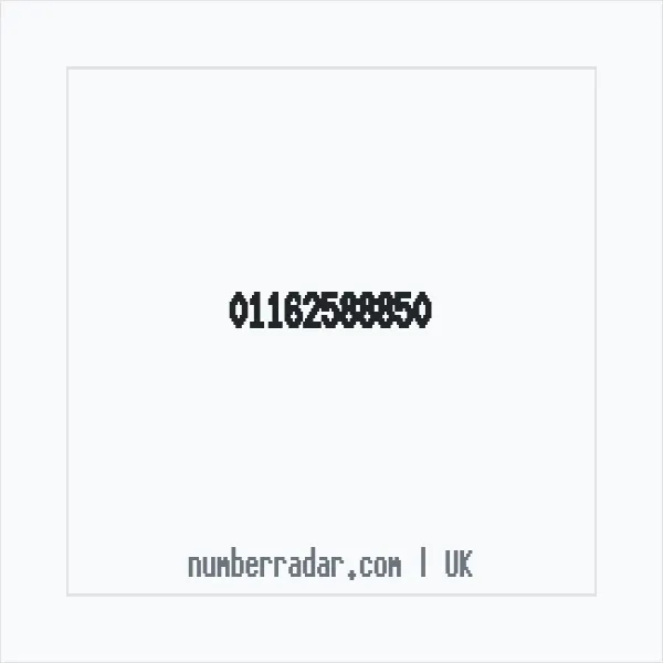 Reverse number check for +44 116 258 8850 — who called me?