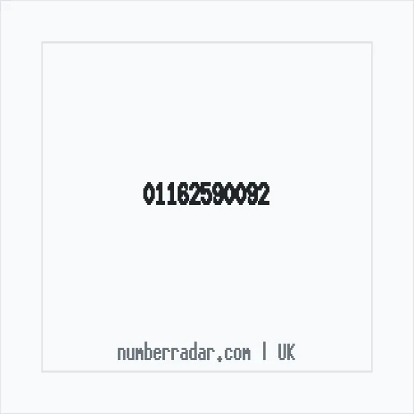 Reverse number check for +44 116 259 0092 — who called me?