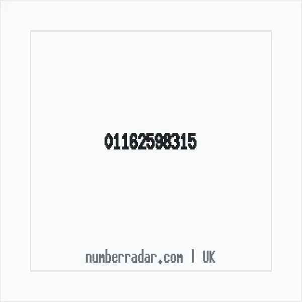 Reverse number check for +44 116 259 8315 — who called me?