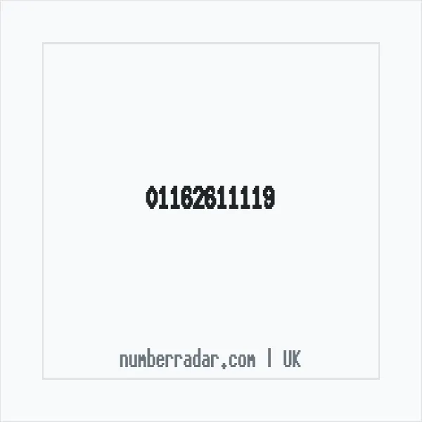 Reverse number check for +44 116 261 1119 — who called me?