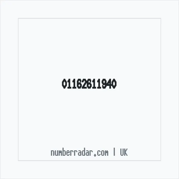 Reverse number check for +44 116 261 1940 — who called me?