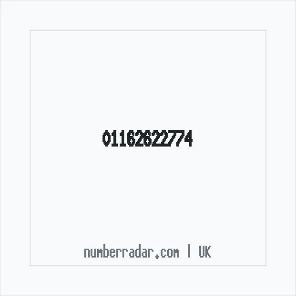 Reverse number check for +44 116 262 2774 — who called me?