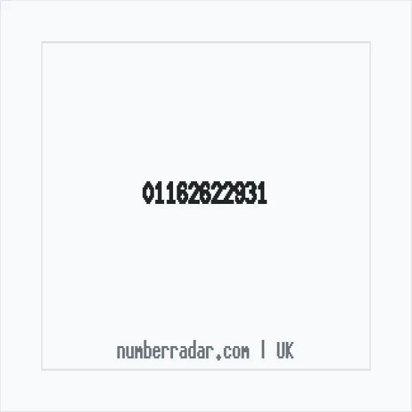 Reverse number check for +44 116 262 2931 — who called me?
