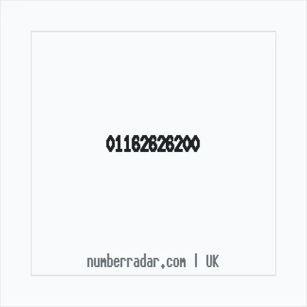 Reverse number check for +44 116 262 6200 — who called me?