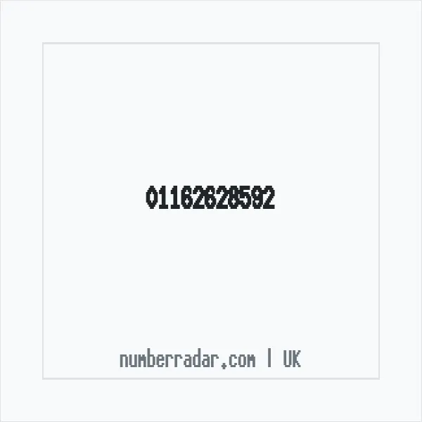 Reverse number check for +44 116 262 8592 — who called me?