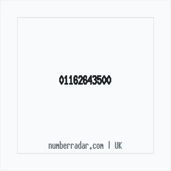 Reverse number check for +44 116 264 3500 — who called me?