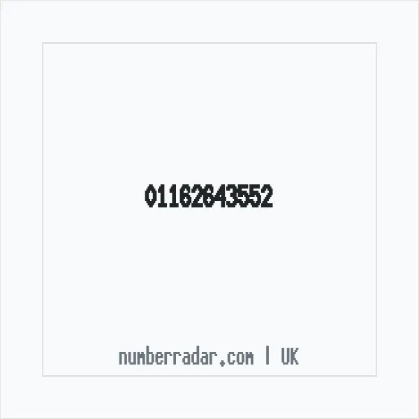 Reverse number check for +44 116 264 3552 — who called me?